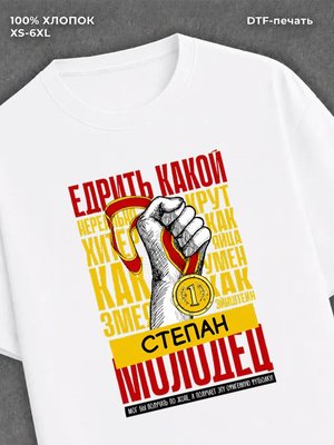 Футболка Футболка прикольная именная Степан