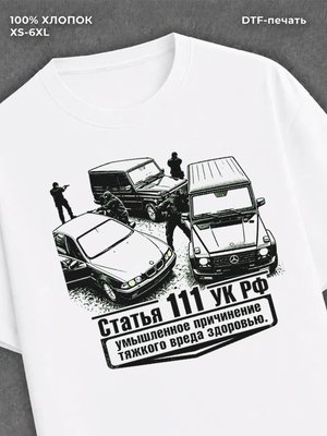 Футболка Статья 111 УК РФ