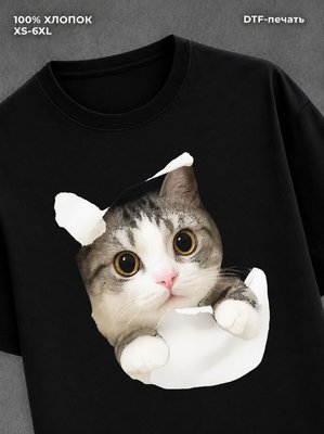 Футболка кот
