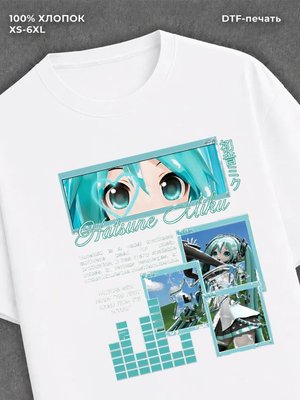 Футболка hatsune miku y2k