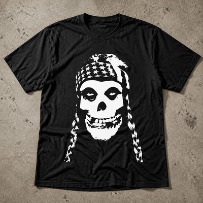 Футболка y2k archive Misfits с косичками flat_lay