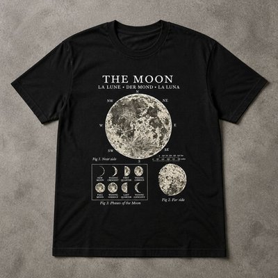 Футболка y2k луна moon