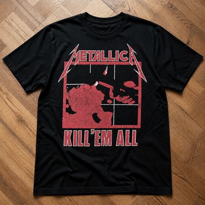 Футболка y2k Metallica vintage heavy metall flat_lay
