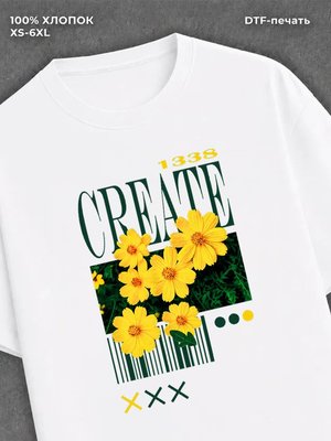 Футболка y2k Цветы pinterest white