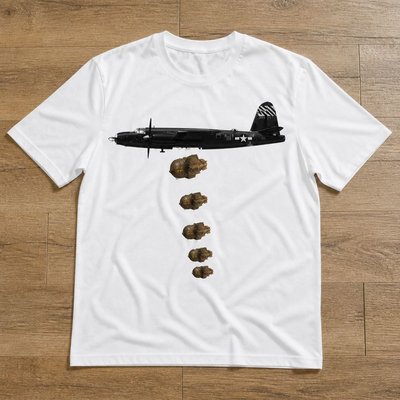 Футболка самолет Weed Bombs T-shirt y2k archive flat_lay