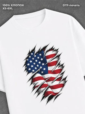 Футболка флаг США когти