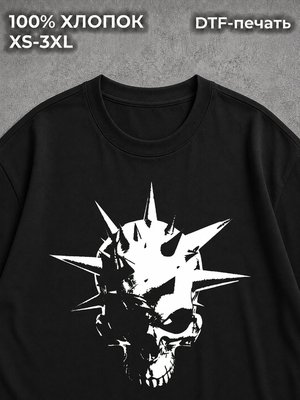 Футболка Pinhead skull vivere y2k vintage archive black