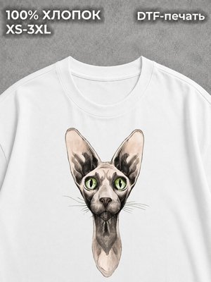 Футболка кошка Сфинкс