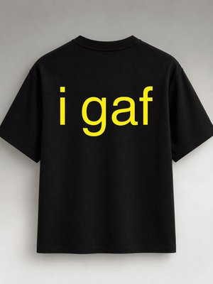 Футболка i gaf сзади надпись