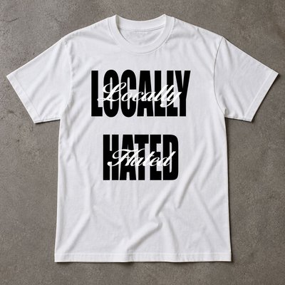 Футболка localy hated y2k streetwear type flat_lay