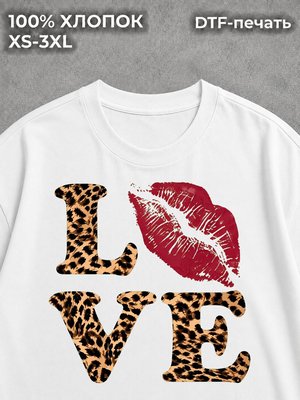 Футболка y2k Love true бимбо тайп white