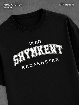 Футболка надписью Шимкент Shymkent