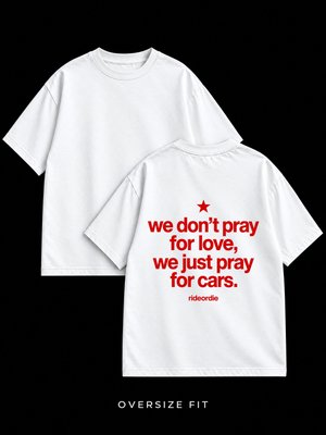 Футболка оверсайз Pray For Cars