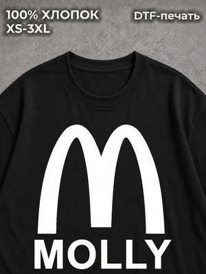 Футболка y2k ERD Molly McDonalds 2k25 black