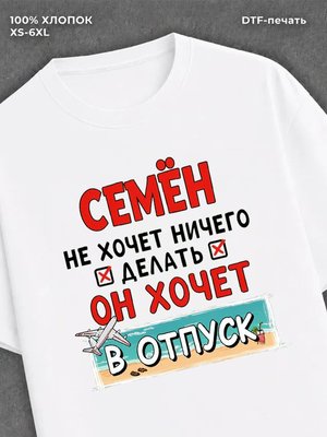 Футболка мужская именная Семен