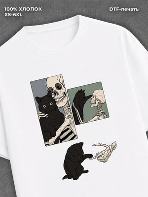 Футболка cat and death