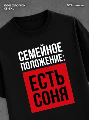 Футболка Семейное положение Соня Софья