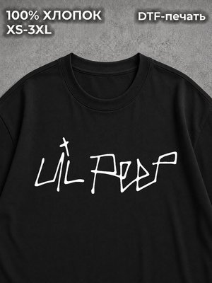 Футболка Lil Peep Лил Пип альт дрейн у2к y2k black