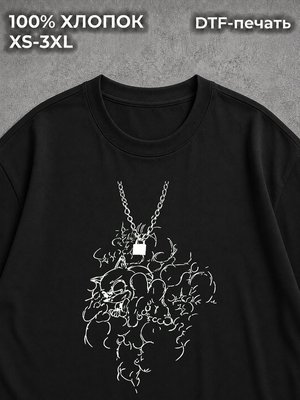 Футболка соник cursed y2k black