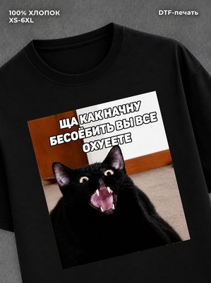 Футболка мем котик
