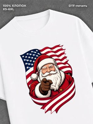 Футболка США санта