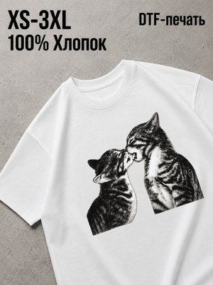 Футболка y2k котята поцелуй