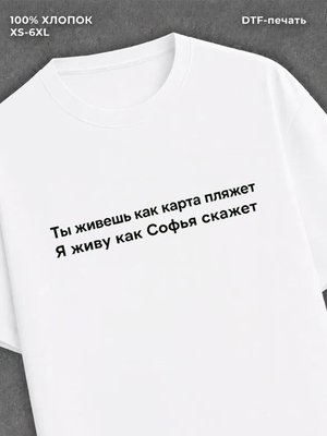 Футболка Именная карта