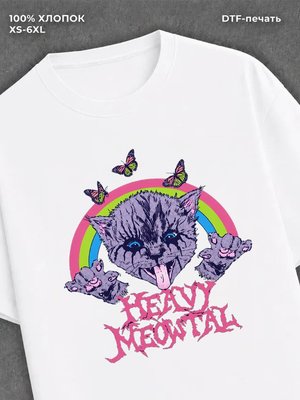 Футболка heavy meowtal