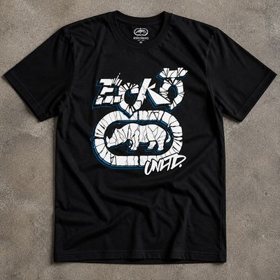 Футболка Ecko Unltd Cracked Logo Rhino Graphic y2k flat_lay
