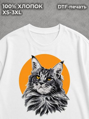 Футболка кошка Мейн-кун