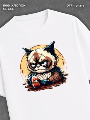 футболка кот